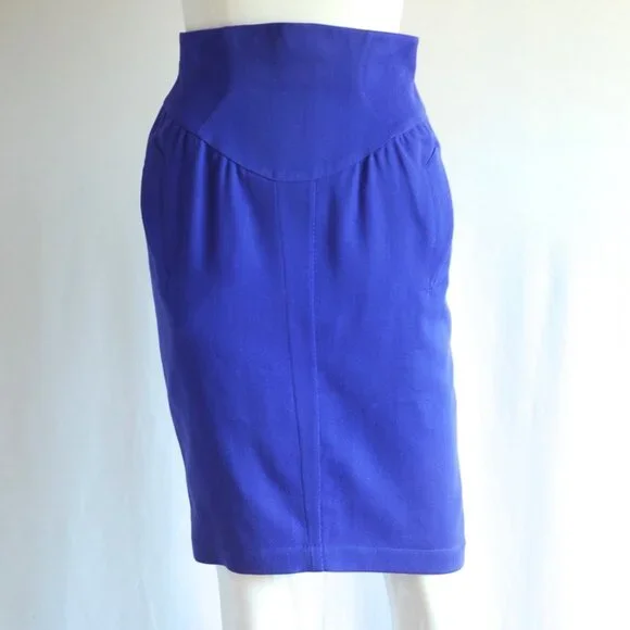 Thierry Mugler Indigo Wool Suit With Metal Accents - Picture 9 of 13